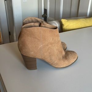 Tan Suede Booties